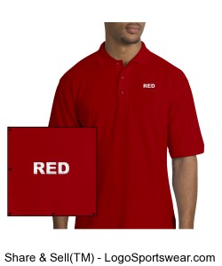RED Men\'s Polo Design Zoom